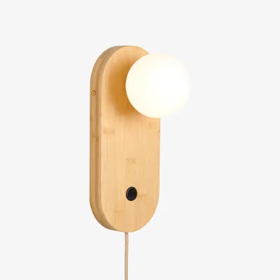Made in Design Java Wall light with plug natural wood - GOOD&MOJO