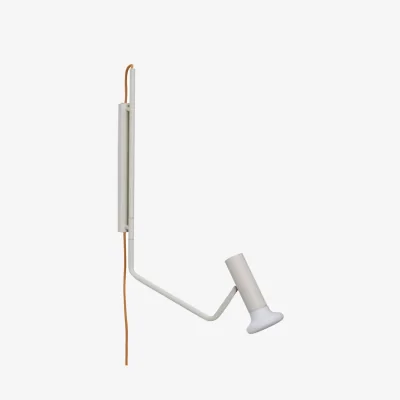 Made in Design Wally Wall light with plug metal beige / H 58 cm - Adjustable - HÜBSCH