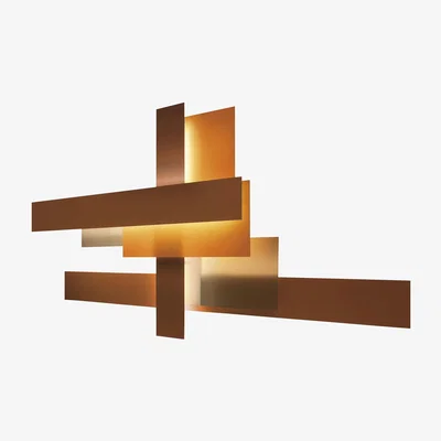 Made in Design Fields Wall light - Set of 3 by Foscarini Red/Orange