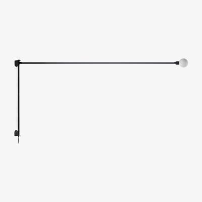 Made in Design Potence pivotante by Charlotte Perriand Wall light with plug by Nemo Black