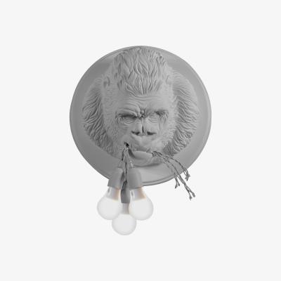 Made in Design Ugo Rilla Wall light - / Ceramic gorilla - Ø 41.5 cm by Karman White