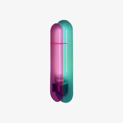 Made in Design Andy Wall light with plug plastic material purple / H 54 cm - Acrylic - ELEMENTS LIGHTING