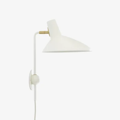 Made in Design Tripod HM12 Wall light with plug metal white / 1953 Model - Steerable - &tradition