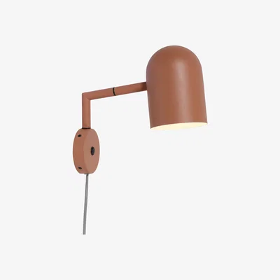 Made in Design Marseille Wall light with plug - / Adjustable reading lamp by It's about Romi Pink/Orange