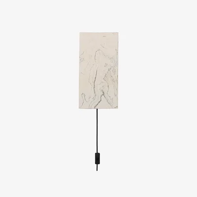 Made in Design Wall light with plug Argilla ceramic / Clay with marble pattern - L 20 x H 40 cm - Ferm Living