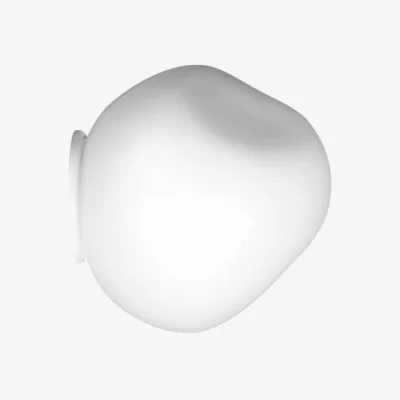 Made in Design Hoba Piccola Wall light glass white / Ø 13 cm - Foscarini