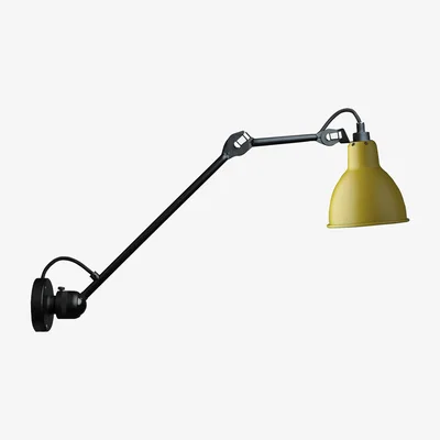 Made in Design N°304L40 Wall light - / Arm L 40 cm by DCW éditions Yellow