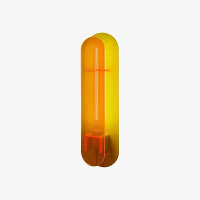 Made in Design Andy Wall light with plug plastic material orange / H 54 cm - Acrylic - ELEMENTS LIGHTING