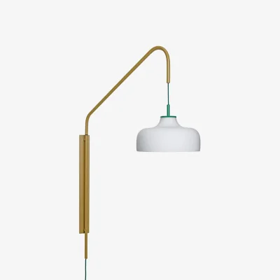 Made in Design Current Wall light with plug metal green / H 111 cm - Adjustable - HÜBSCH