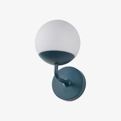 Made in Design Mooon! LED Wall light - / Ø 15 cm - Glass / Bluetooth by Fermob Blue