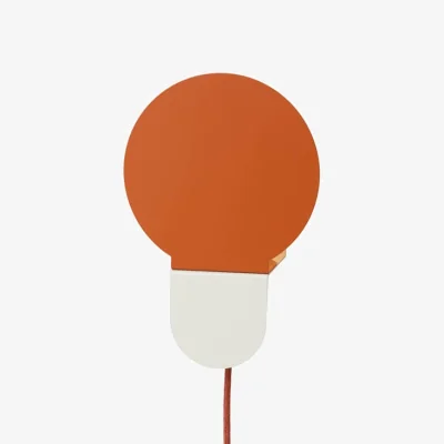 Made in Design Parede Globo Wall light with plug metal orange / L 22 x H 30 cm - ATELIER DOBRA