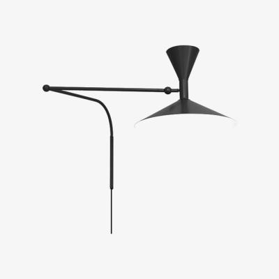 Made in Design Lampe de Marseille Wall light with plug - by Le Corbusier / L 166 cm - 1954 reissue by Nemo Black