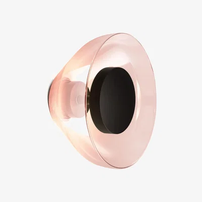 Made in Design Aura Wall light - Blown glass - Ø 18 cm by Marset Pink/Copper