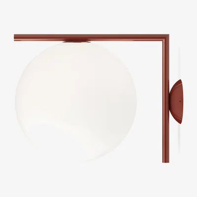 Made in Design IC W2 Wall light - / Ø 30 cm by Flos White/Red