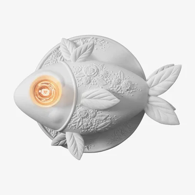 Made in Design Aprile Wall light - Ceramic fish - L 50 x H 35 cm by Karman White