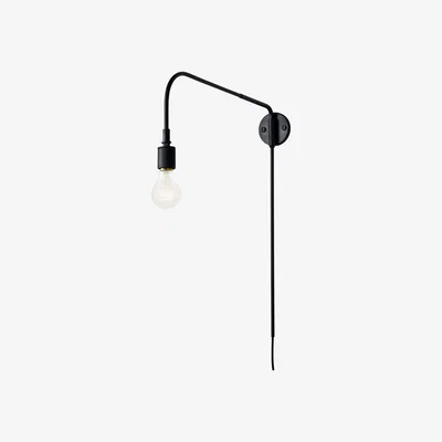 Made in Design Warren Wall light with plug - / L 52 cm by Menu Black