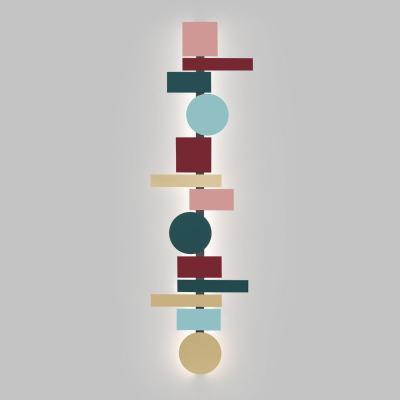 Made in Design Totem LED Wall light - / L 200 cm - 13 magnetised shapes by Pallucco Multicoloured