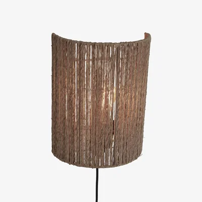 Made in Design Wall light with plug Iguazu cane & fibres natural jute / L 25 x H 32 cm - GOOD&MOJO