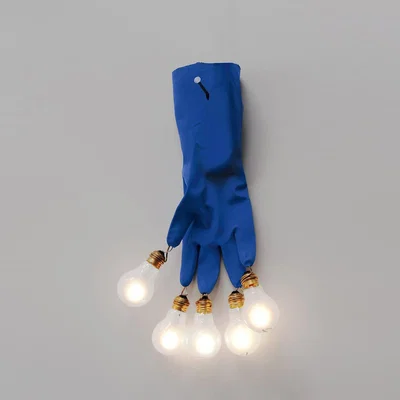 Made in Design Luzy on the Wall Wall light with plug - / LED - 5 bulbs by Ingo Maurer Blue