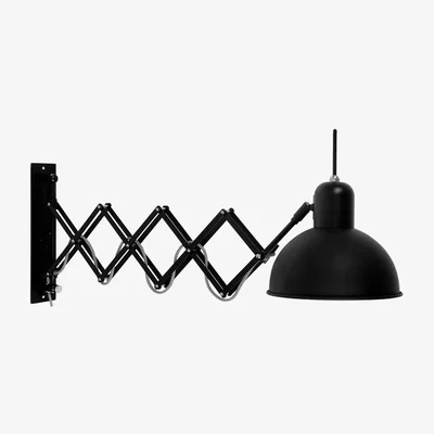 Made in Design Aberdeen Wall light with plug - / Extensible arm - Adjustable by It's about Romi Black