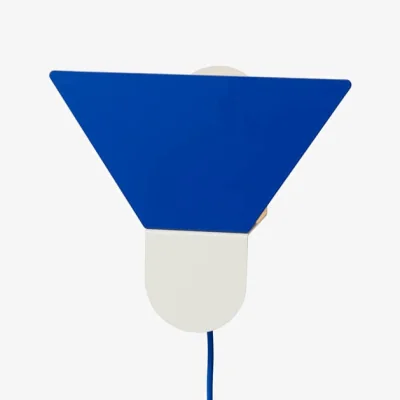 Made in Design Parede Funil Wall light with plug metal blue / W 30 x H 30 cm - ATELIER DOBRA