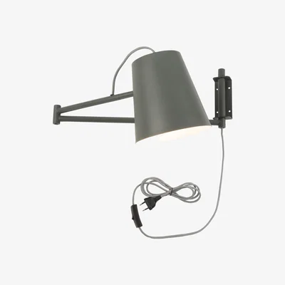 Made in Design Brisbane Wall light with plug - / Orientable by It's about Romi Green/Grey