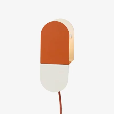 Made in Design Parede Capsula Wall light with plug metal orange / L 10 x H 25 cm - ATELIER DOBRA