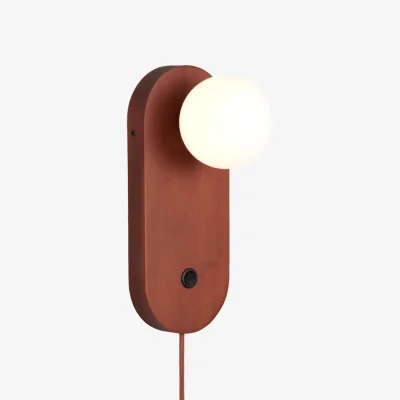 Made in Design Java Wall light with plug wood brown - GOOD&MOJO
