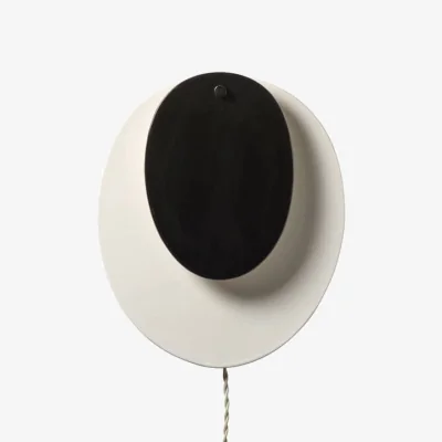 Made in Design Nebula 02 Wall light with plug ceramic black / L 31.5 x H 37 cm - Serax