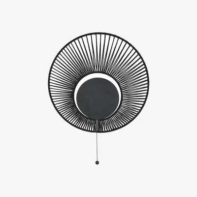Made in Design Oyster Wall light metal textile black / Ø 40 x H 60 cm - Forestier
