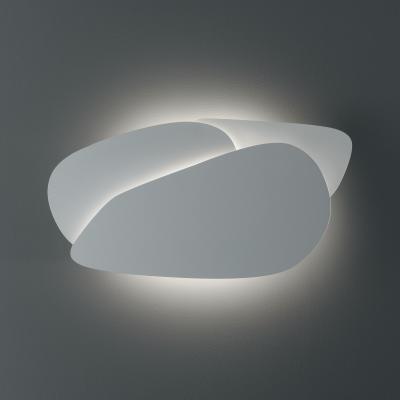 Made in Design Pedra LED Wall light - / L 60 x H 32 cm by Carpyen White