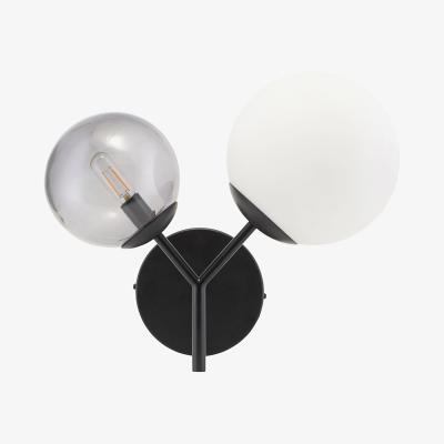 Made in Design Twice Wall light with plug - / Metal & glass - L 50 cm by House Doctor White/Grey/Black