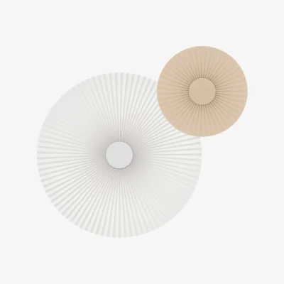 Made in Design Carmen Wall light textile white / Set of 2 - Ø 50 cm + Ø 90 cm - Hartô