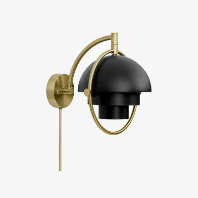 Made in Design Multi-Lite Wall light with plug metal black / Modular &amp; adjustable - Louis Weisdorf, 1975 - Gubi