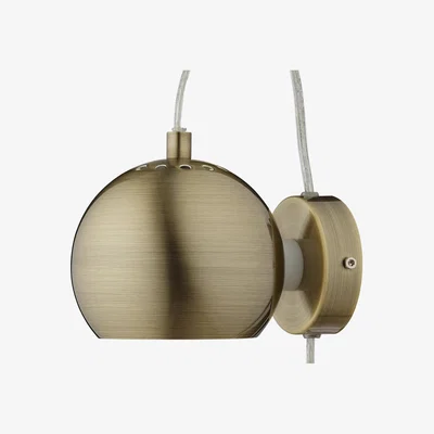 Made in Design Ball Wall light with plug by Frandsen Gold