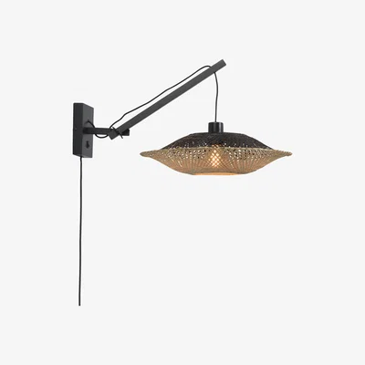 Made in Design Kalimantan Small Wall light - / Bamboo - L 64 cm / Ø 44 cm by GOOD&MOJO Black