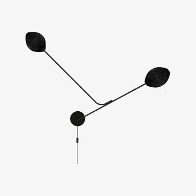 Made in Design Satellite Wall light with plug - / Matégot - 1953 reissue / L 166 cm by Gubi Black