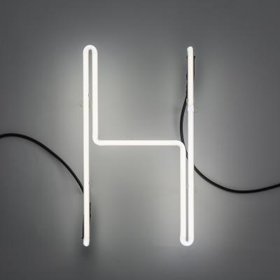 Made in Design Néon Alphafont Wall light with plug - Letter H by Seletti White