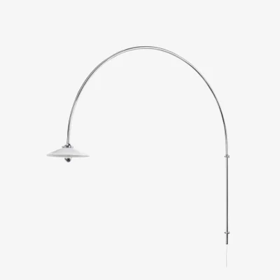 Made in Design Hanging Lamp n°3 Wall light with plug metal silver / H 135 x W 137.5 cm - valerie objects