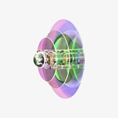 Made in Design Aurore Wall light plastic material multicoloured / Small - Iridescent - ELEMENTS LIGHTING