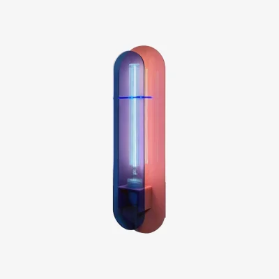 Made in Design Andy Wall light with plug plastic material blue / H 54 cm - Acrylic - ELEMENTS LIGHTING