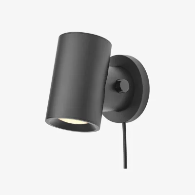 Made in Design Beam LED Wall light with plug metal black / Double adjustable lighting - Muuto
