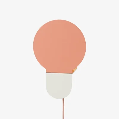 Made in Design Parede Globo Wall light with plug metal pink / L 22 x H 30 cm - ATELIER DOBRA