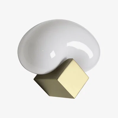Made in Design Beluga Wall light - / Glass & metal by ENOstudio White/Gold/Metal