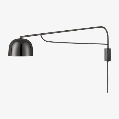 Made in Design Grant Wall light with plug - / Metal & granite - Rotating - L 111 cm by Normann Copenhagen Grey/Black