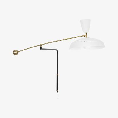 Made in Design G1 Wall light with plug - / 1951 reissue, Pierre Guariche - L 115 cm by SAMMODE STUDIO White