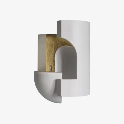 Made in Design Soul Story 2 Wall light stone white gold / LED - Plaster & gold leaf - DCW éditions