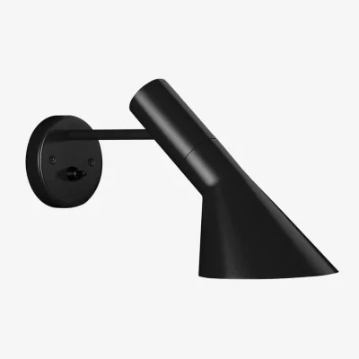 Made in Design AJ Wall light metal black / Cable-free - Adjustable / Arne Jacobsen, 1957 - Louis Poulsen
