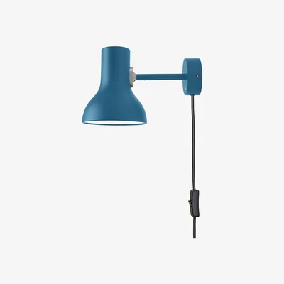 Made in Design Type 75 Mini Wall light with plug - / Mains power connection - By Margaret Howell by Anglepoise Blue