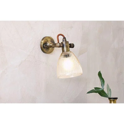 Nkuku Nkuku Rarni Single Wall Light | Lighting | Gold | 24 x 10 cm (Diameter)